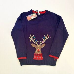 Joules Navy Reindeer Sweater